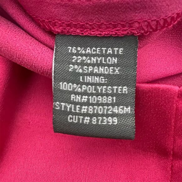 Donna Ricco NY Women's Pink Satin Knee Length Dress Size 12 - Picture 7 of 8